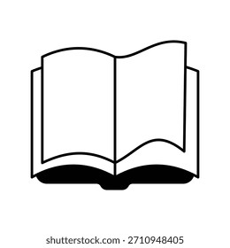 Icono de libro con fondo blanco Vector ilustración de stock