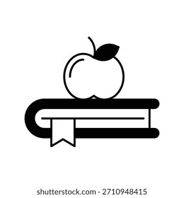 Icono de libro con fondo blanco Vector ilustración de stock
