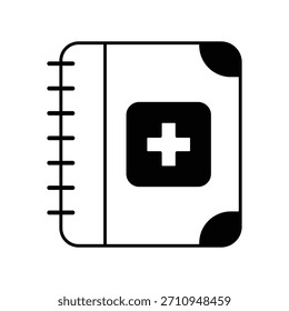 Icono de libro con fondo blanco Vector ilustración de stock