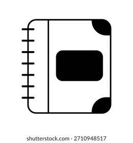 Icono de libro con fondo blanco Vector ilustración de stock