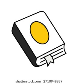 Icono de libro con fondo blanco Vector ilustración de stock