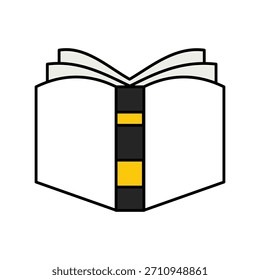 Ícone de livro com fundo branco vetor ilustração stock