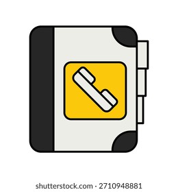 Icono de libro con fondo blanco Vector ilustración de stock