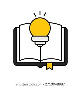 Icono de libro con fondo blanco Vector ilustración de stock