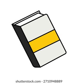 Icono de libro con fondo blanco Vector ilustración de stock