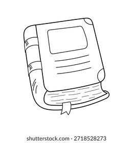 Icono de libro con fondo blanco Vector ilustración de stock