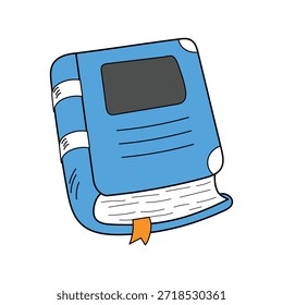 Icono de libro con fondo blanco Vector ilustración de stock