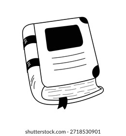 Icono de libro con fondo blanco Vector ilustración de stock