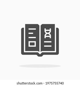 Book icon. For your design, logo. Vector illustration.