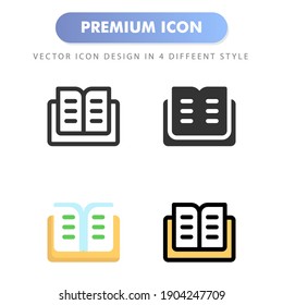 book icon for your web site design, logo, app, UI. Vector graphics illustration and editable stroke. icon design EPS 10.