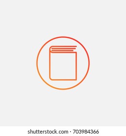 Book icon.gradient illustration isolated vector sign symbol