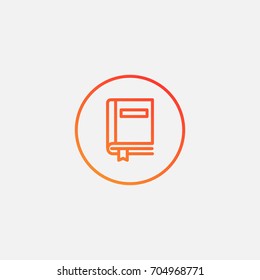 Book icon.gradient illustration isolated vector sign symbol
