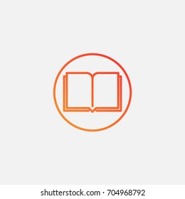 Book icon.gradient illustration isolated vector sign symbol