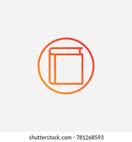 Book icon.gradient illustration isolated vector sign symbol
