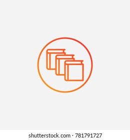 Book icon.gradient illustration isolated vector sign symbol