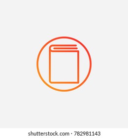 Book icon.gradient illustration isolated vector sign symbol