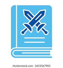 Book Icons In Blue Style, Vector Illustration