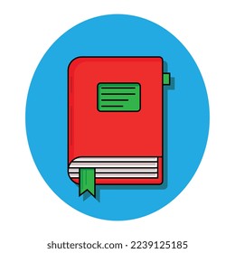 Book icons in flat design style. Vector illustration.