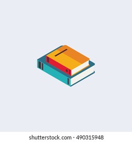 Book icons in flat design style.