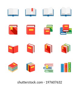 Book Icons : Flat Icon Set for Web and Mobile Application