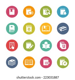 Book Icons // Fresh Colors Series ++ Icons and buttons in different layers, easy to change colors ++