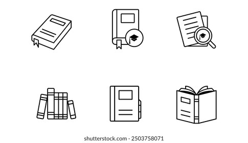 book icons illustration vector. editable