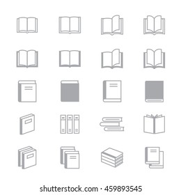 Book Icons Line Set Of Vector Design Illustration