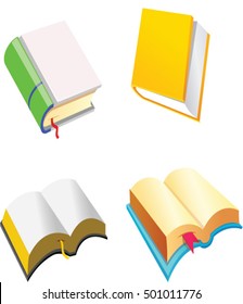 Book icons. Modern vector icon on white. Illustration symbol icon isolated on white