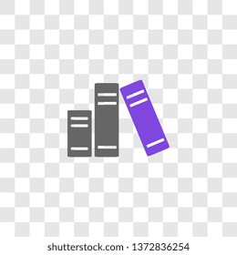 Book icons on transparent background - Vector