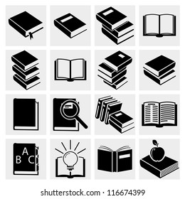 Book icons set.