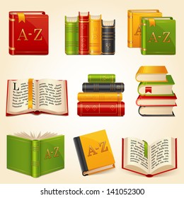 Book icons set