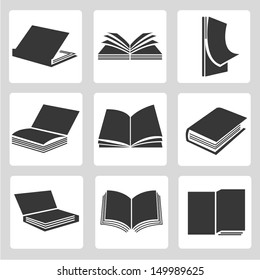 book icons set