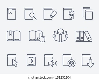 Book icons set