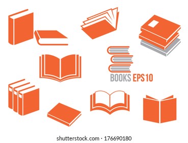 Book icons set