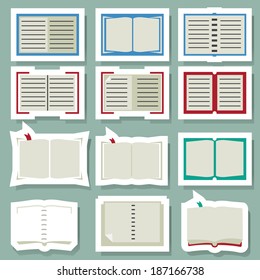 Book icons set