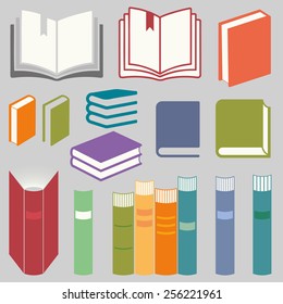 Book icons set