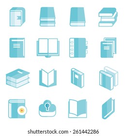 book icons set