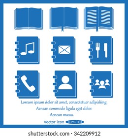 book icons set