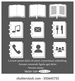 book icons set