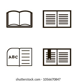 book icons set. book icons collections. sign design