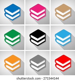 book  icons set great for any use. Vector EPS10.
