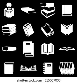 Book icons set illustration