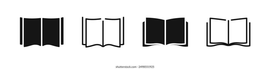 Book icons set. Book illustration. Book vector icons. Simple book symbol.