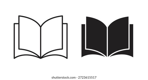 Ícones de livro definidos isolados em ilustração de vetor plano de fundo branco.