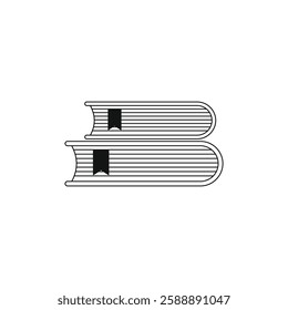 Book icons set on white background. Literature book icons collection. Textbook icon set