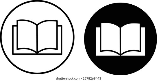 Book icons set. open book icon pictogram set illustration. e-book icon
