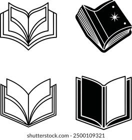 Book icons set vector illustration