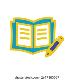 ícones de livro. ilustração de vetor colorido simples
