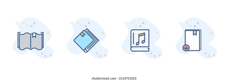 book icons  symbol vector elements for infographic web