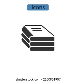 Book icons  symbol vector elements for infographic web